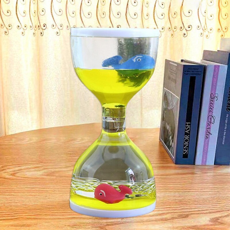 Cronometru lichid de modă Cronometru cu bule din cochilii acrilice, cadou decorativ pentru ameliorarea stresului, Cronometru cu clepsidră cu bule