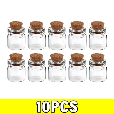 Mini sticle transparente de sticlă Artizanat cu mesaje goale Sticla de dorințe cu plută pentru ziua de naștere Decor pentru petrecerea de nuntă Cadou cu ridicata