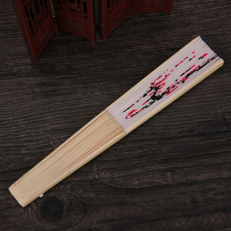 1buc - Ventilator pliabil de mână de cireș evantai de flori de nuntă asiatică, portabil, cadou de favoare, recepție de petrecere, evantai de mână pliabil delicat, cadou de decor