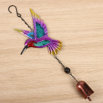 Wind Chime Hummingbirds Dragonflies Μεταλλικό Γυαλί ζωγραφισμένο Χειροτεχνία Κρεμαστά μενταγιόν Κουδούνι σωλήνας αλουμινίου Σπίτι Αυλή Κρεμαστά διακοσμητικά