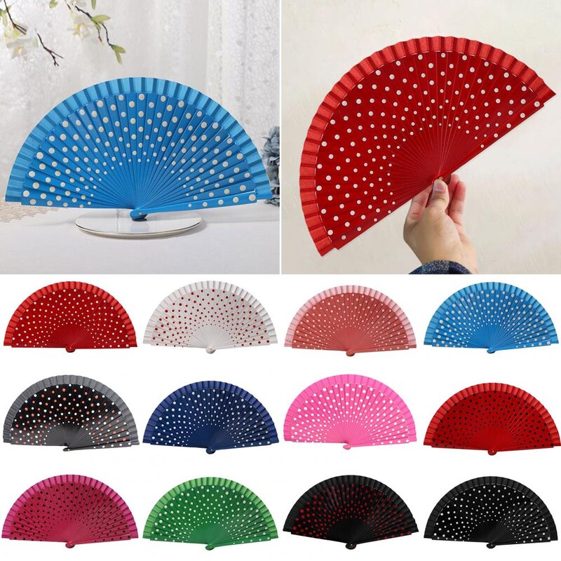 Ventilator pliabil cu model de puncte atractiv Ventilator decorativ de tip chinezesc Ventilator decorativ