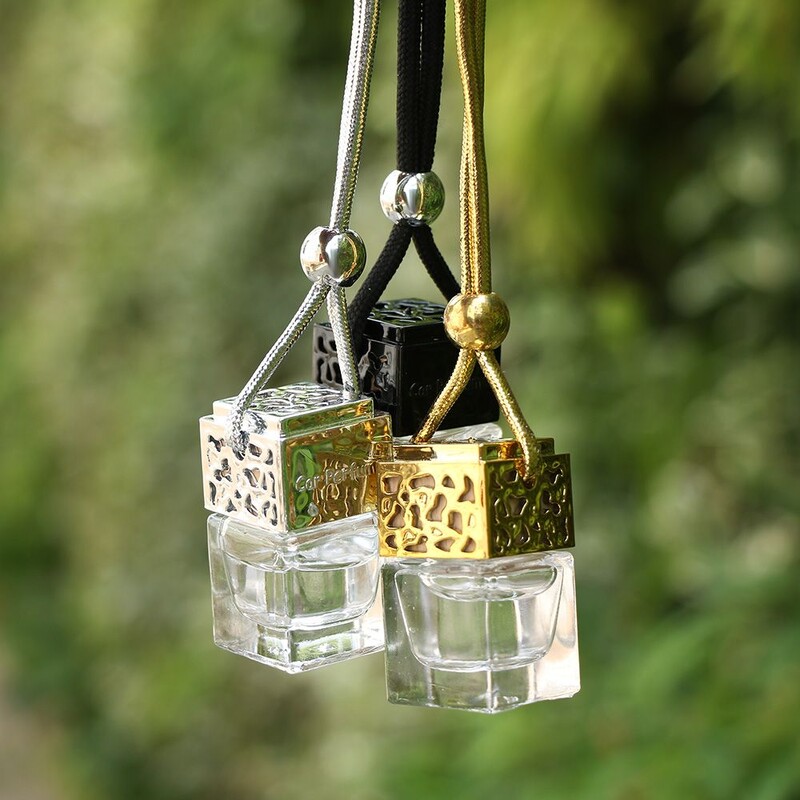 1/3 vnt Pakabinamas tuščias automobilio kvepalų buteliukas eterinių aliejų difuzorius Kvapas Stikliniai buteliai Oro gaivesnis auto papuošalas namų dekoravimui