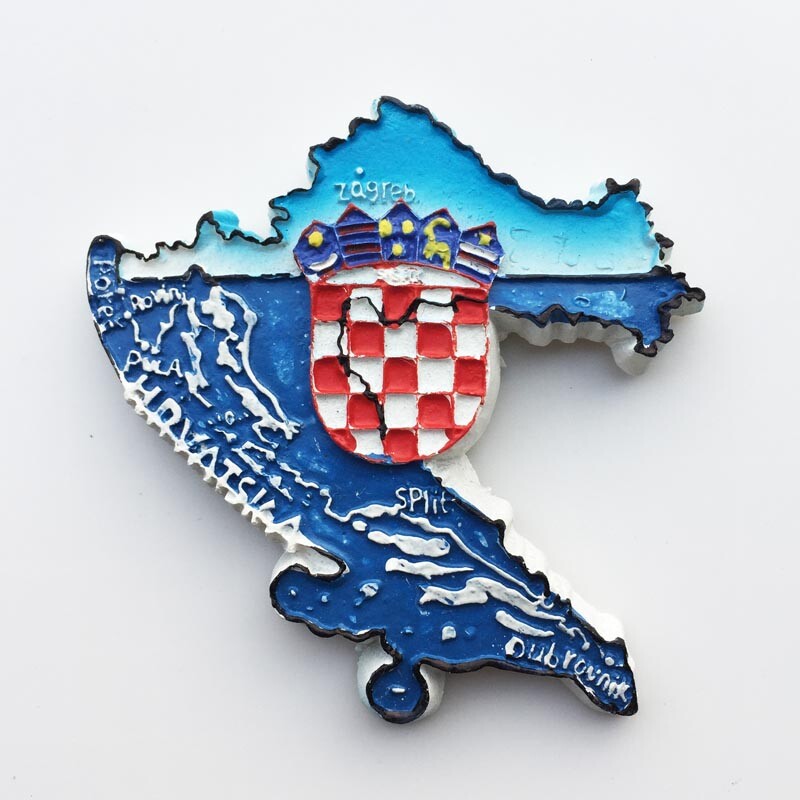 Europa Croația Magnet pentru frigider Suveniruri turistice Autocolante magnetice pentru frigider Colecție de călătorie Cadou