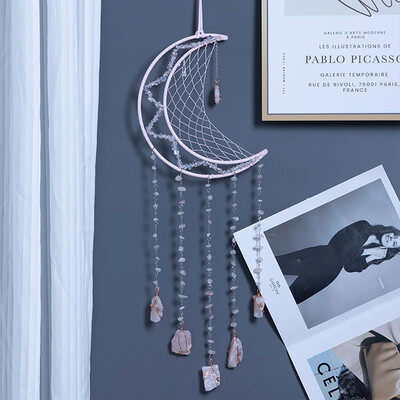 Agat colorat natural Arborele vieții Captatoare de vise 7 Chakre Pietre prețioase Grădină Captatoare de vise din cristale Agățate pe perete Decorații pentru casă