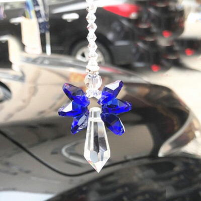 Curcubeu Cristal Înger Suncatcher Chakra Pandantiv Fermec pentru mașină Ușă Perete Fereastră Clopoței de vânt Ornamente agățate Decor pentru cameră