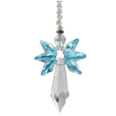 Curcubeu Cristal Înger Suncatcher Chakra Pandantiv Fermec pentru mașină Ușă Perete Fereastră Clopoței de vânt Ornamente agățate Decor pentru cameră