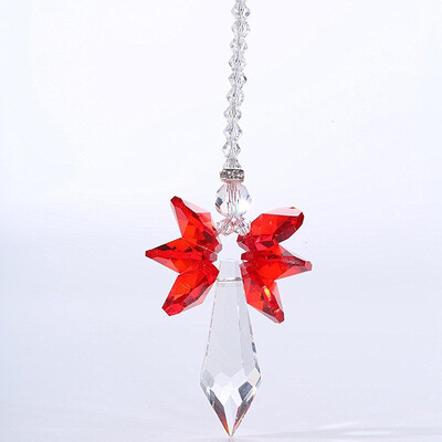 Curcubeu Cristal Înger Suncatcher Chakra Pandantiv Fermec pentru mașină Ușă Perete Fereastră Clopoței de vânt Ornamente agățate Decor pentru cameră