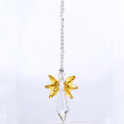 Curcubeu Cristal Înger Suncatcher Chakra Pandantiv Fermec pentru mașină Ușă Perete Fereastră Clopoței de vânt Ornamente agățate Decor pentru cameră
