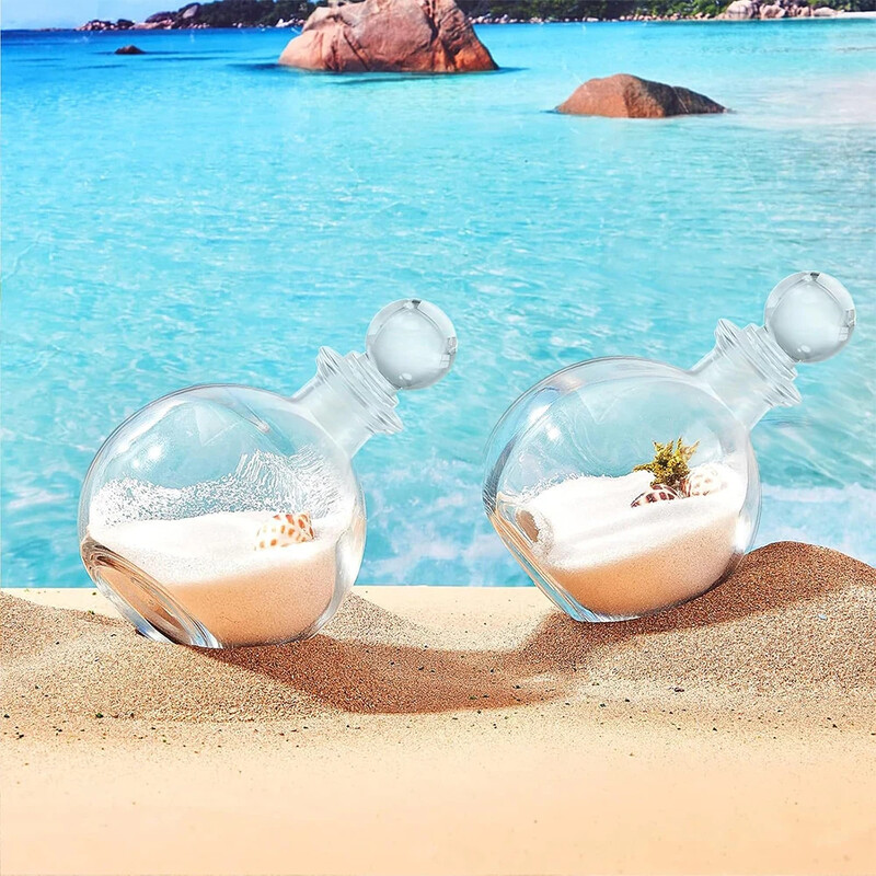 Sferiniai gėrimo buteliai Apvalūs stikliniai buteliai Skaidrūs gėrimo stiklainiai Dideli dekoratyviniai buteliai Vazos Helovino kalėdiniam kostiumui