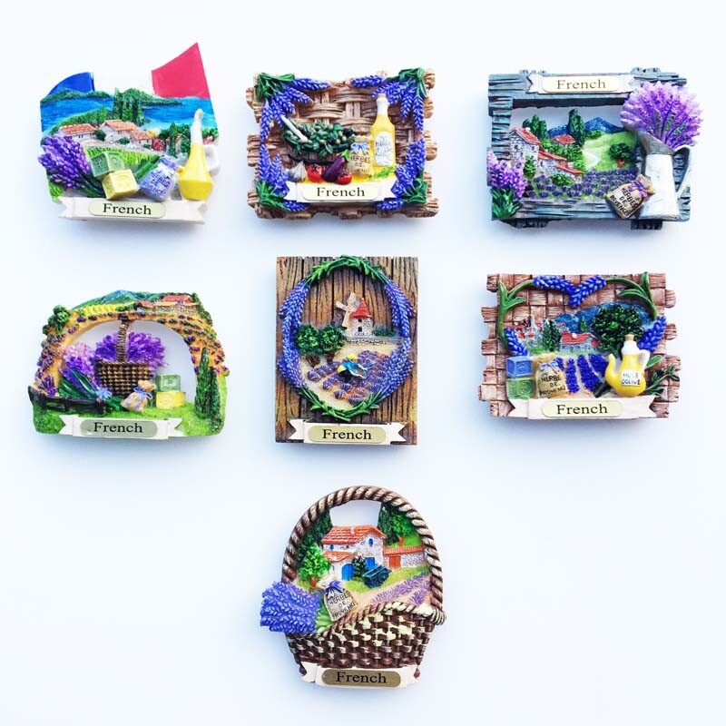 Franța Provence Cultură de lavandă Suvenir turistic Magneți pentru frigider Articole de decorare Artizanat Colecție frigider magnetică