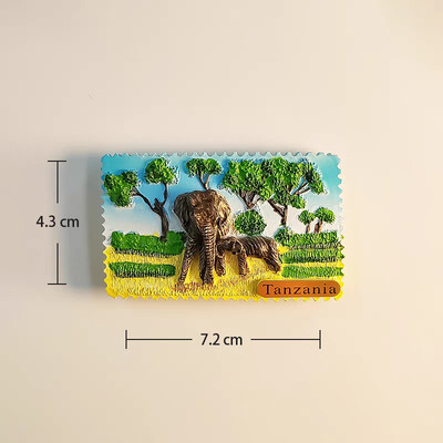 Africa Tanzania Suvenir turistic Autocolant magnetic Frigider Articole de decorare pentru frigider Articole de artizanat Cadouri