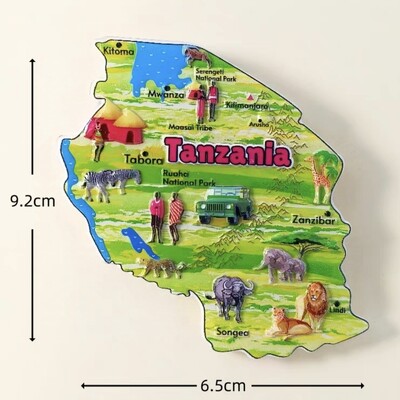 Africa Tanzania Suvenir turistic Autocolant magnetic Frigider Articole de decorare pentru frigider Articole de artizanat Cadouri