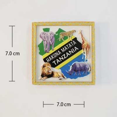 Africa Tanzania Suvenir turistic Autocolant magnetic Frigider Articole de decorare pentru frigider Articole de artizanat Cadouri