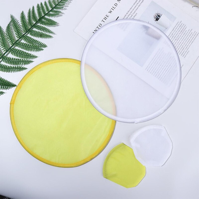 Portabil pliabil pentru exterior rotund nailon cu buzunar jucărie pentru copii ventilatoare pliabile ventilator circular disc zburător