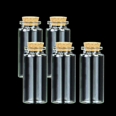 5 tk 5/10/15/20 ml jõulusoovide pudelid väikesed tühjad läbipaistvast klaaspudelid viaalid pühade pulmadeks kodukaunistamise kingituste pudelid