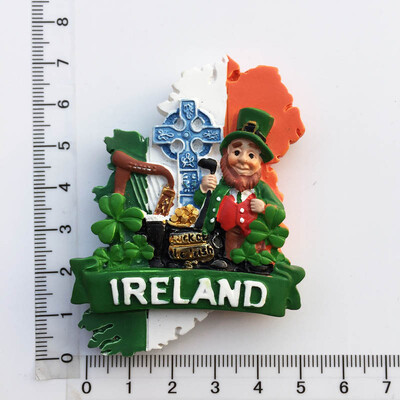 Europa Irlanda Magneți pentru frigider 3D Suveniruri turistice Magneți pentru frigider Colecție de autocolante Articole de decorare artizanală