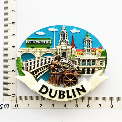 Europa Irlanda Magneți pentru frigider 3D Suveniruri turistice Magneți pentru frigider Colecție de autocolante Articole de decorare artizanală