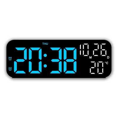 Ceas cu alarmă digital Data și temperatură Afișare săptămâna Mod noapte Ceas de masă Comandă vocală Ceasuri cu LED electronice cu alarmă 12/24 ore
