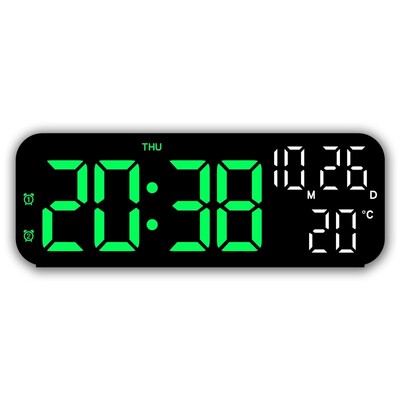 Ceas cu alarmă digital Data și temperatură Afișare săptămâna Mod noapte Ceas de masă Comandă vocală Ceasuri cu LED electronice cu alarmă 12/24 ore