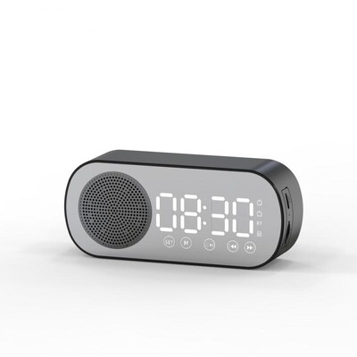 Ceas cu alarmă digital Suport difuzor wireless Bluetooth Radio TF FM Casetă de sunet Subwoofer bas Boombox Player muzical de birou
