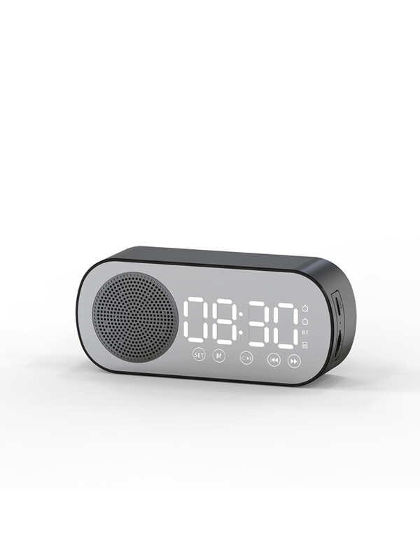 Ceas cu alarmă digital Suport difuzor wireless Bluetooth Radio TF FM Casetă de sunet Subwoofer bas Boombox Player muzical de birou