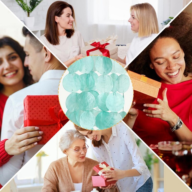 Clopoței de vânt pentru exterior - Shells Windchime Decor în stil costier pentru interior/exterior, decor de grădină, excelent pentru femei