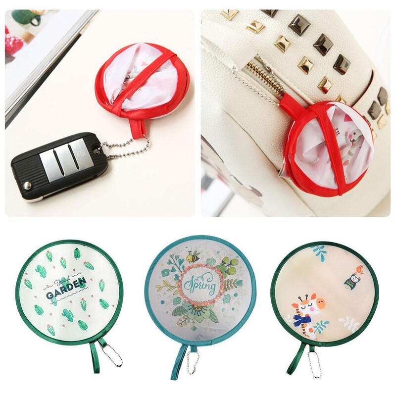 Mini evantai portabil pliabil Evantai portabil de buzunar din pânză de buzunar, cadou, ventilator rotund, broderie, evantai de mătase, ventilator pliabil, flori M8E2