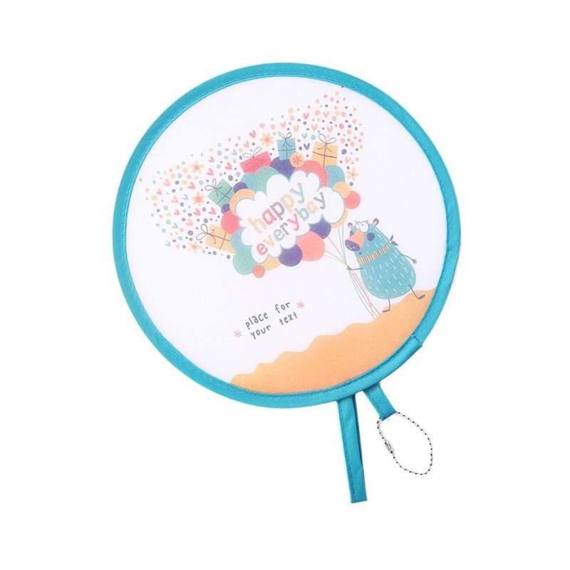 Mini evantai portabil pliabil Evantai portabil de buzunar din pânză de buzunar, cadou, ventilator rotund, broderie, evantai de mătase, ventilator pliabil, flori M8E2