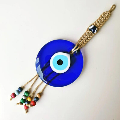 Lucky Eye Glass Blue Turkish Evil Eye Pendant Многоцветни мъниста Стена Висяща ръчно изработена декорация за дома Всекидневна Подарък за кола