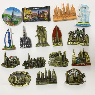 Magneți pentru frigider Dubai, Emiratele Arabe Unite Navigație Hotel Magnetic Frigider Decorat Suvenir turistic Autocolant Magnetic