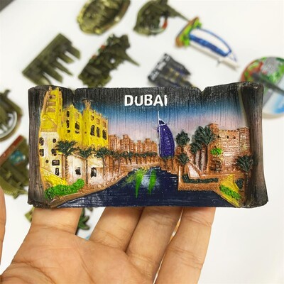 Magneți pentru frigider Dubai, Emiratele Arabe Unite Navigație Hotel Magnetic Frigider Decorat Suvenir turistic Autocolant Magnetic