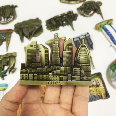 Magneți pentru frigider Dubai, Emiratele Arabe Unite Navigație Hotel Magnetic Frigider Decorat Suvenir turistic Autocolant Magnetic