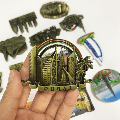 Magneți pentru frigider Dubai, Emiratele Arabe Unite Navigație Hotel Magnetic Frigider Decorat Suvenir turistic Autocolant Magnetic
