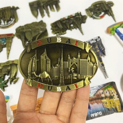 Magneți pentru frigider Dubai, Emiratele Arabe Unite Navigație Hotel Magnetic Frigider Decorat Suvenir turistic Autocolant Magnetic