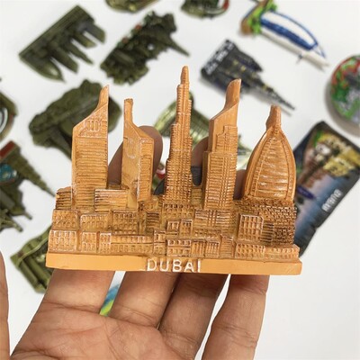 Magneți pentru frigider Dubai, Emiratele Arabe Unite Navigație Hotel Magnetic Frigider Decorat Suvenir turistic Autocolant Magnetic