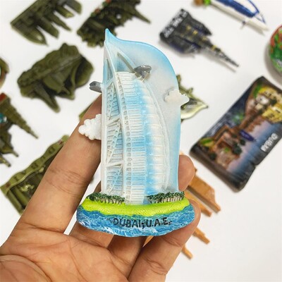 Magneți pentru frigider Dubai, Emiratele Arabe Unite Navigație Hotel Magnetic Frigider Decorat Suvenir turistic Autocolant Magnetic