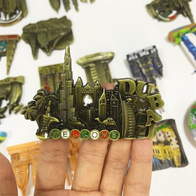 Magneți pentru frigider Dubai, Emiratele Arabe Unite Navigație Hotel Magnetic Frigider Decorat Suvenir turistic Autocolant Magnetic