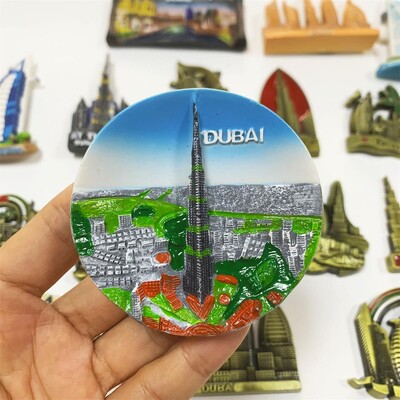 Magneți pentru frigider Dubai, Emiratele Arabe Unite Navigație Hotel Magnetic Frigider Decorat Suvenir turistic Autocolant Magnetic