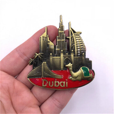 Magneți pentru frigider Dubai, Emiratele Arabe Unite Navigație Hotel Magnetic Frigider Decorat Suvenir turistic Autocolant Magnetic