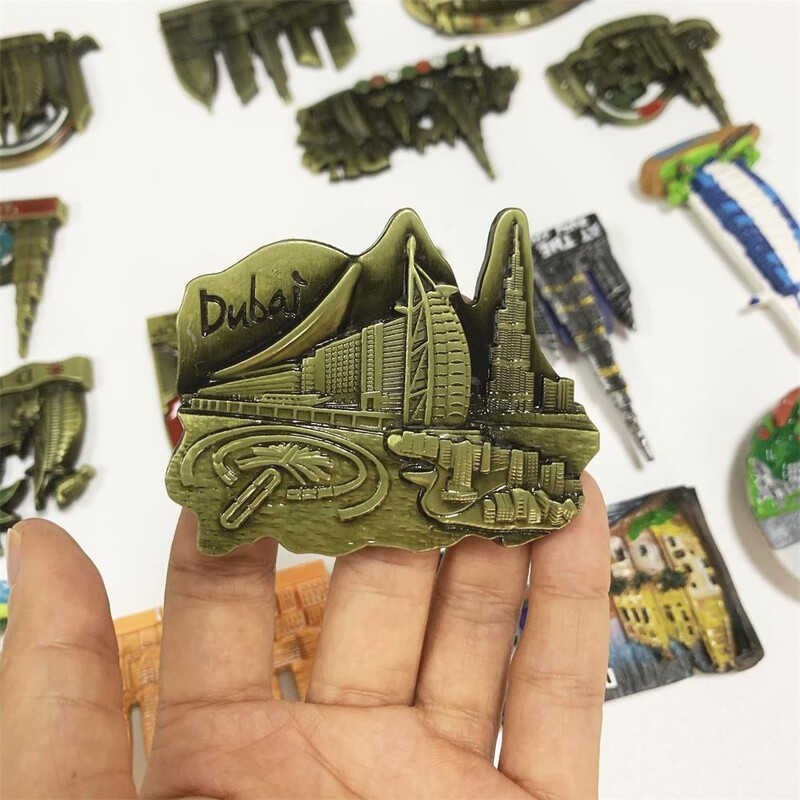 Magneți pentru frigider Dubai, Emiratele Arabe Unite Navigație Hotel Magnetic Frigider Decorat Suvenir turistic Autocolant Magnetic