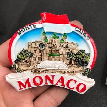 Magnetic Fridge Magnets Monaco Γαλλία Αυστρία Ελλάδα Τουριστικό Αναμνηστικό 3D Ρητίνη Ψυγείο Μαγνητικό Αυτοκόλλητο Διακόσμηση σπιτιού