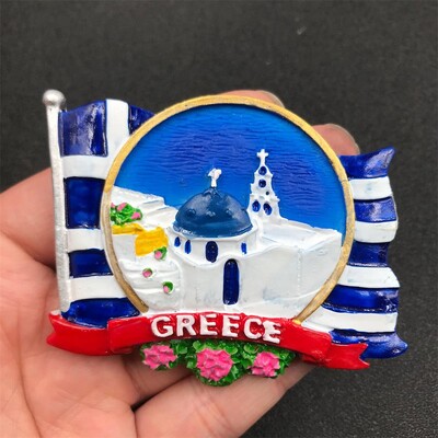 Magneți magnetici pentru frigider Monaco, Franța, Austria, Grecia, suveniruri turistice, rășină 3D, autocolant magnetic pentru decorarea casei