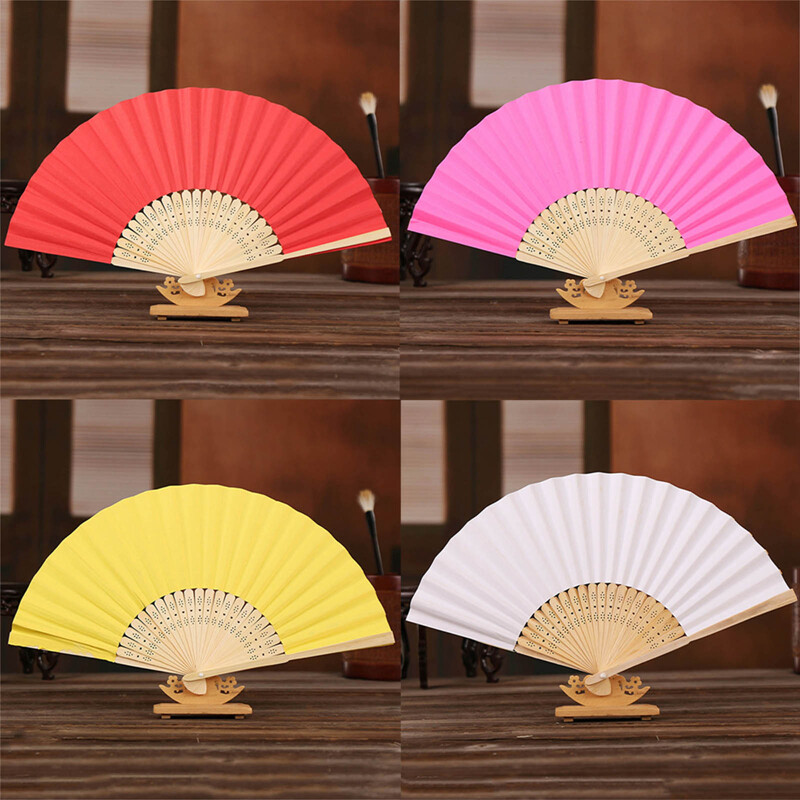 1 bucată de hârtie din bambus ventilator de mână pliabil nuntă personalizat evantai Fsahion decor de petrecere artă artizanală ventilator de dans chinezesc ornamente pentru acasă cadouri