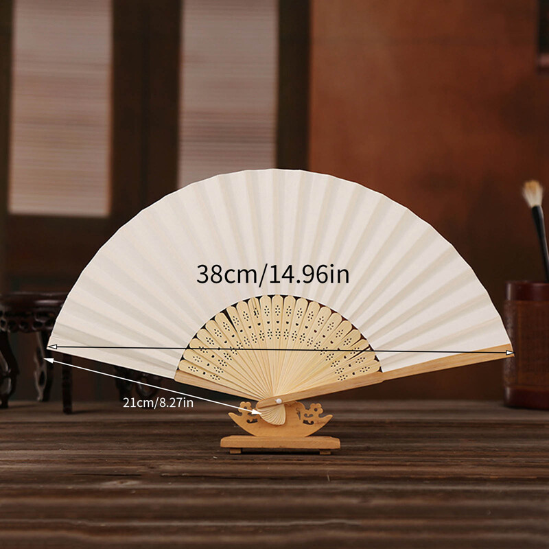 1 bucată de hârtie din bambus ventilator de mână pliabil nuntă personalizat evantai Fsahion decor de petrecere artă artizanală ventilator de dans chinezesc ornamente pentru acasă cadouri