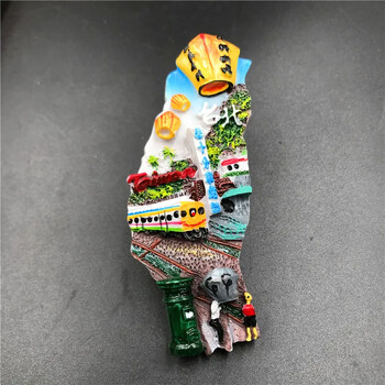 Taiwan Resin 3D Decorative Magnets Tapei City 101 Jioufen Χάρτης Yeliou Geo-Park Taiwan Souvenir Magnet Ψυγείο Δώρα διακόσμηση