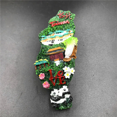 Taiwan Rășină Magneți Decorativi 3D Tapei City 101 Jioufen Harta Yeliou Geo-Park Taiwan Magnet Suvenir Decor Frigider Cadouri