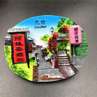 Taiwan Rășină Magneți Decorativi 3D Tapei City 101 Jioufen Harta Yeliou Geo-Park Taiwan Magnet Suvenir Decor Frigider Cadouri