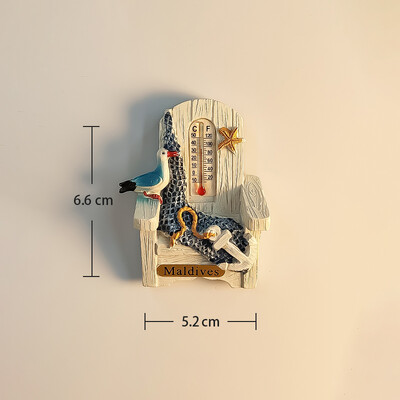 Maldive, vedere la plajă și la mare, turism popular, stereoscopic 3D, meșteșuguri, comemorare de călătorie, decorare pentru casă, magneți de frigider