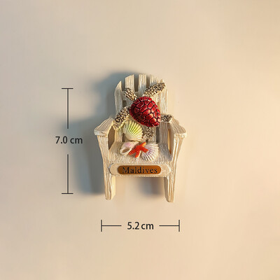 Maldive, vedere la plajă și la mare, turism popular, stereoscopic 3D, meșteșuguri, comemorare de călătorie, decorare pentru casă, magneți de frigider
