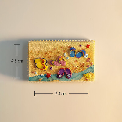 Maldive, vedere la plajă și la mare, turism popular, stereoscopic 3D, meșteșuguri, comemorare de călătorie, decorare pentru casă, magneți de frigider